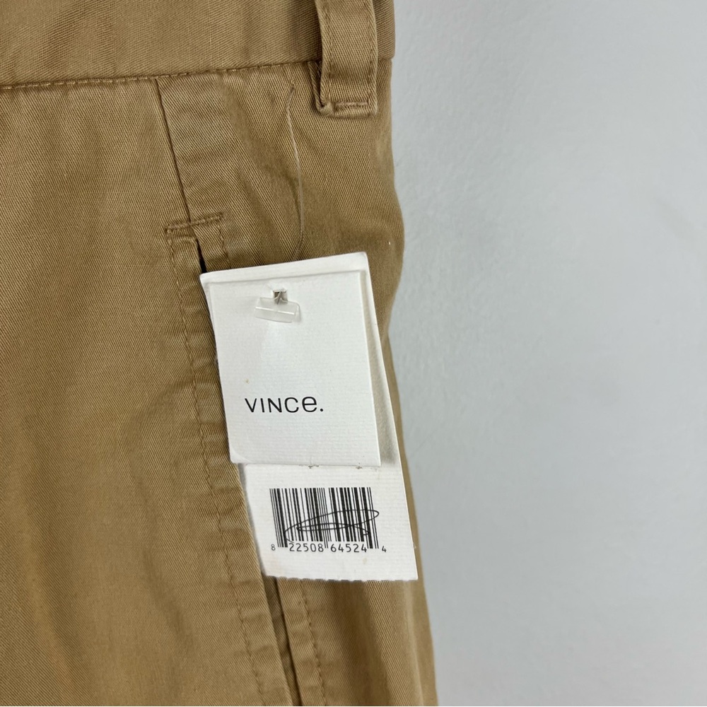 NWT Vince Tan Wide Flare-Leg Flat Front Chino Pants - Picture 4 of 7